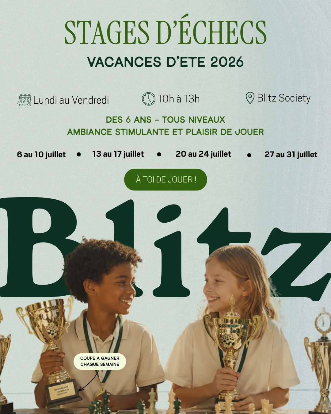 Blitz Society July poster